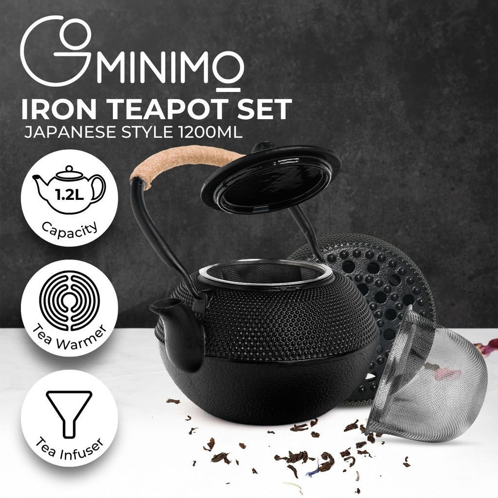 Iron Teapot with Filter and Warmer