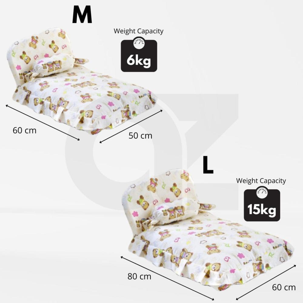 Pet Bed with Pillow and Quilt Star (Large)