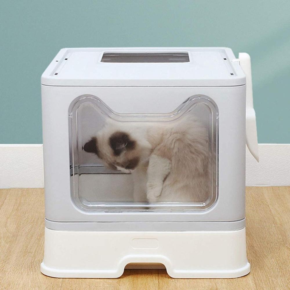 Eco-friendly Material Foldable Litter Box - Grey