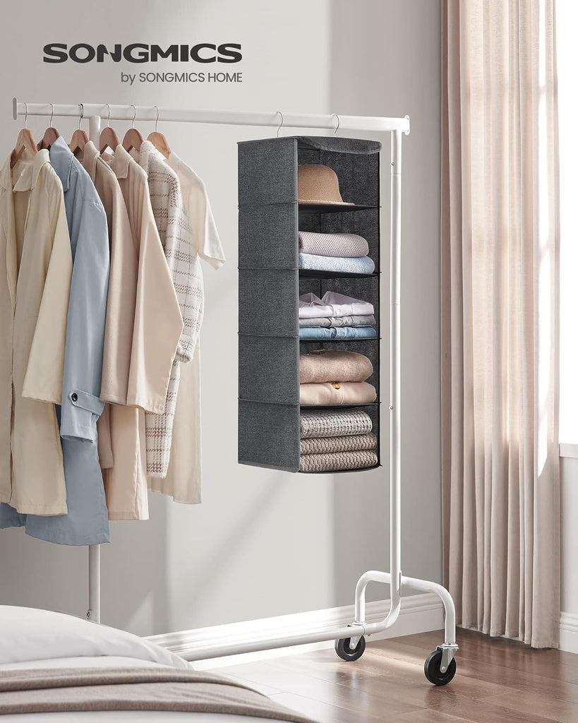 Hanging Wardrobe Storage Organiser - Grey