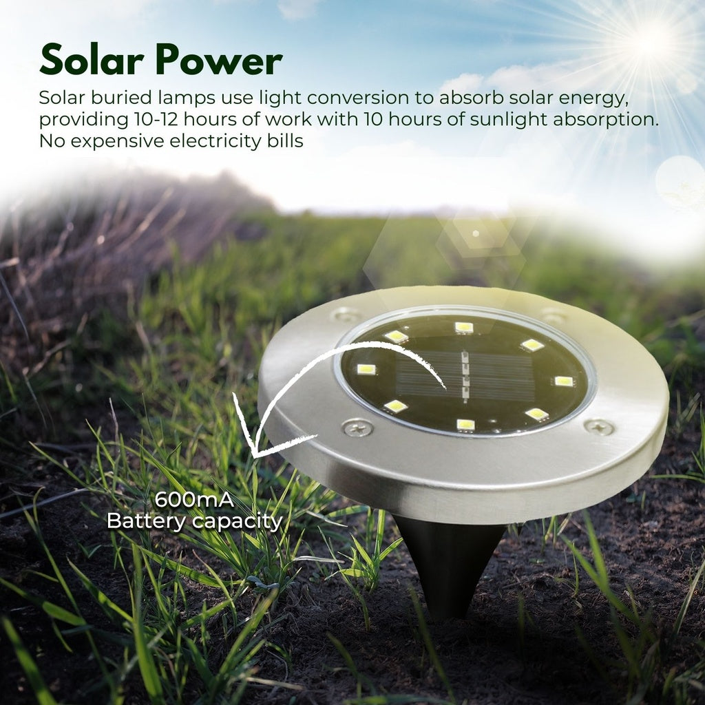 Waterproof Solar LED Light (Warm) - Pack of 12