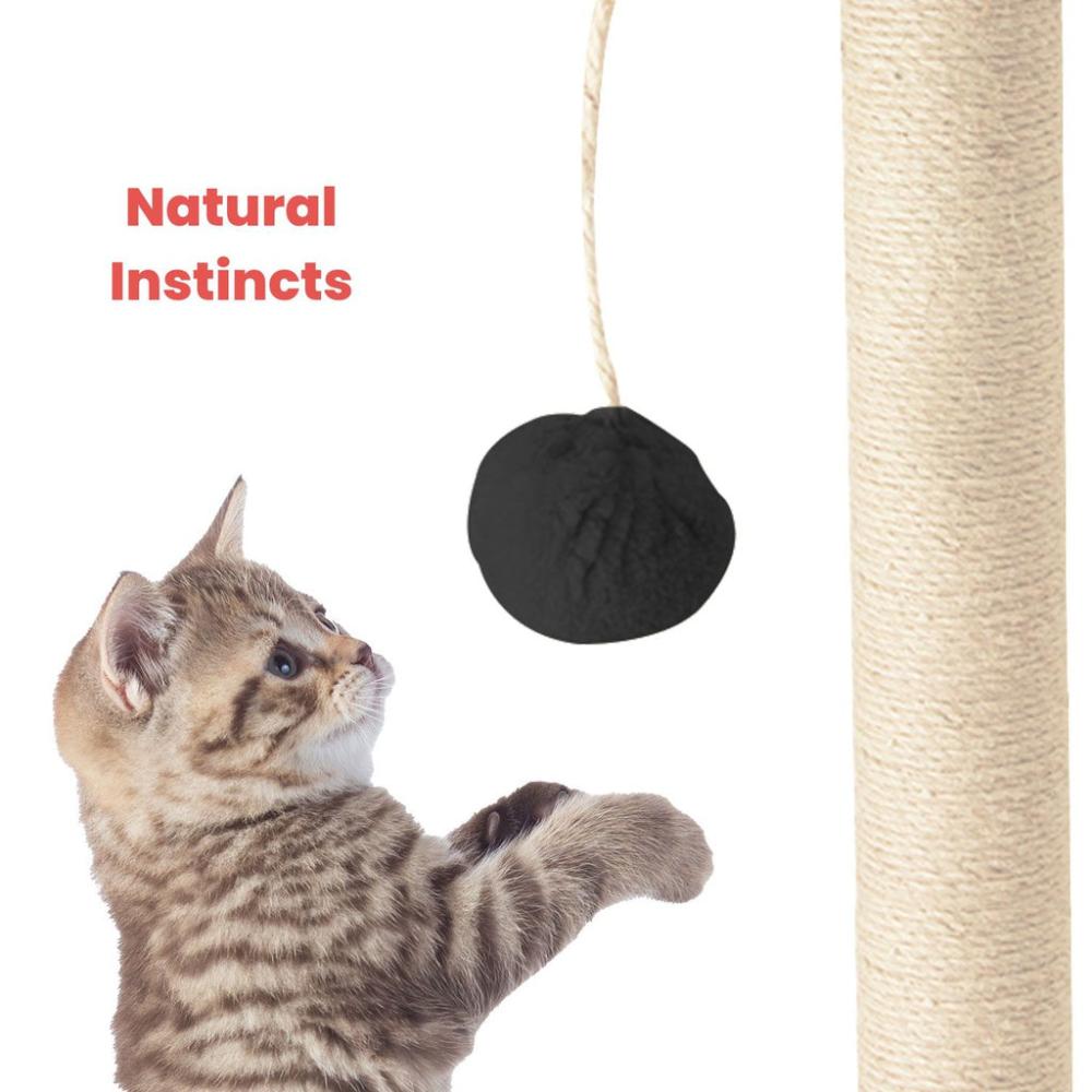 Plush Cat Condo Cat Tree Dark Grey - 145cms