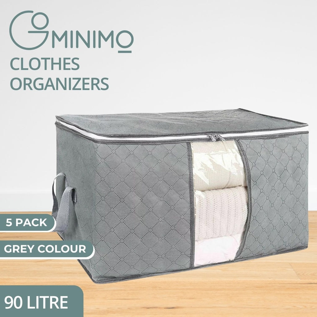 Clothes Storage Bag - Pack of 5 - 90L