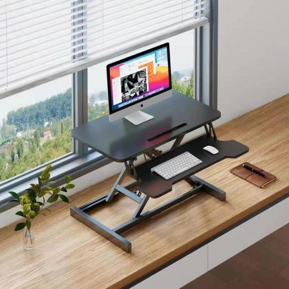 Adjustable Standing Desk Riser Stand Up Desk Converter (Black)