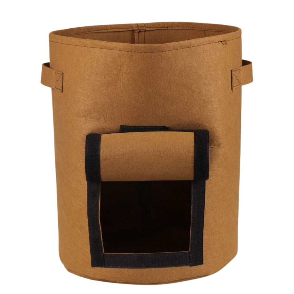 7 Gallon Plant Grow Bags with Window Flap (Brown) - Pack of 5