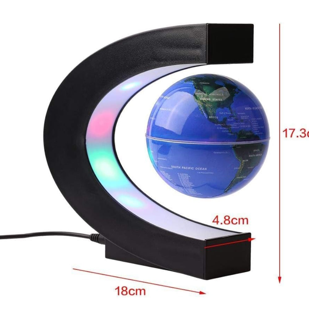 Magnetic Levitation Floating Globe with LED Light (Blue)