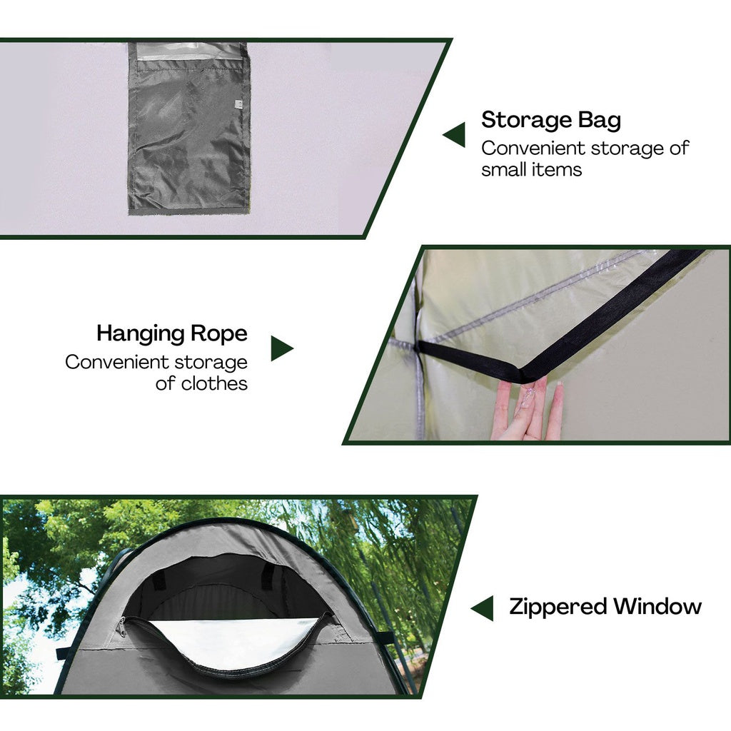 Shower Tent with 2 Window (Green)