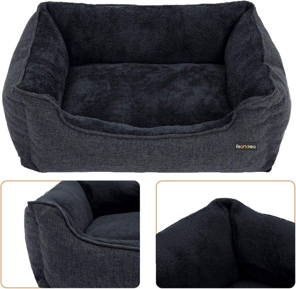 Dog Sofa Bed with Removable Washable Cover Dark Grey - 90cms