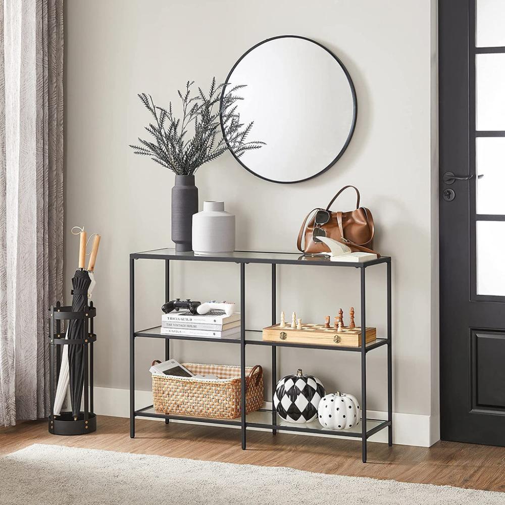 Storage Rack Console Sofa Table with 3 Shelves