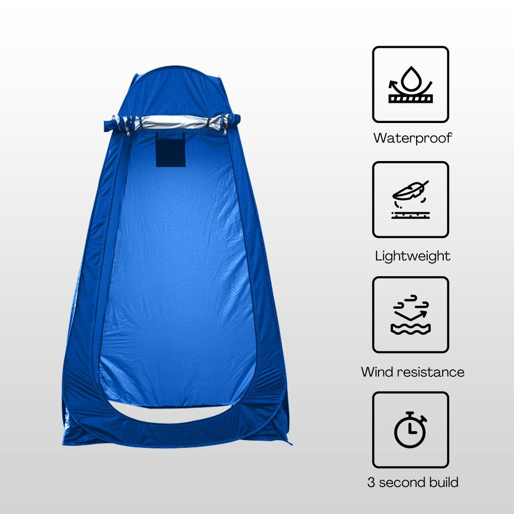 Shower Tent with 2 Window (Dark Blue)