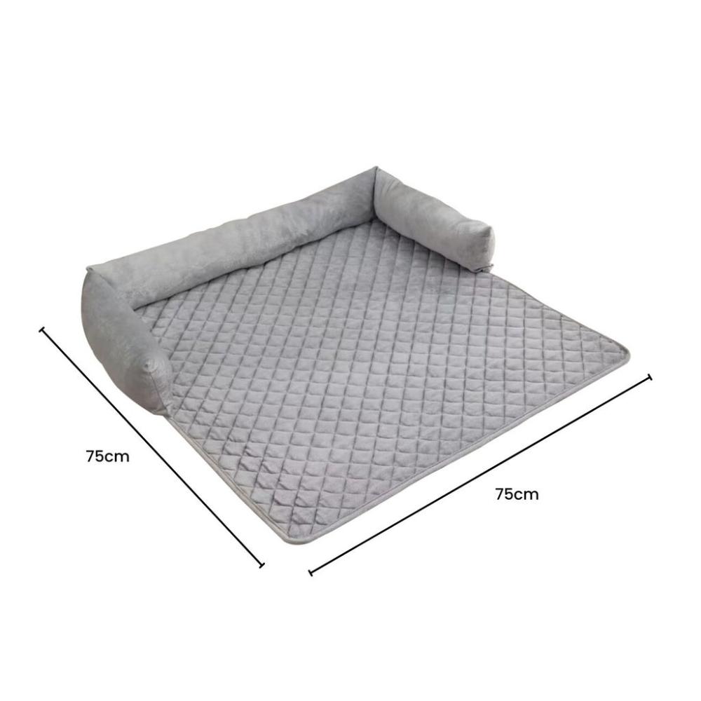 Pet Sofa Cover with Bolster Medium Size (Light Grey)