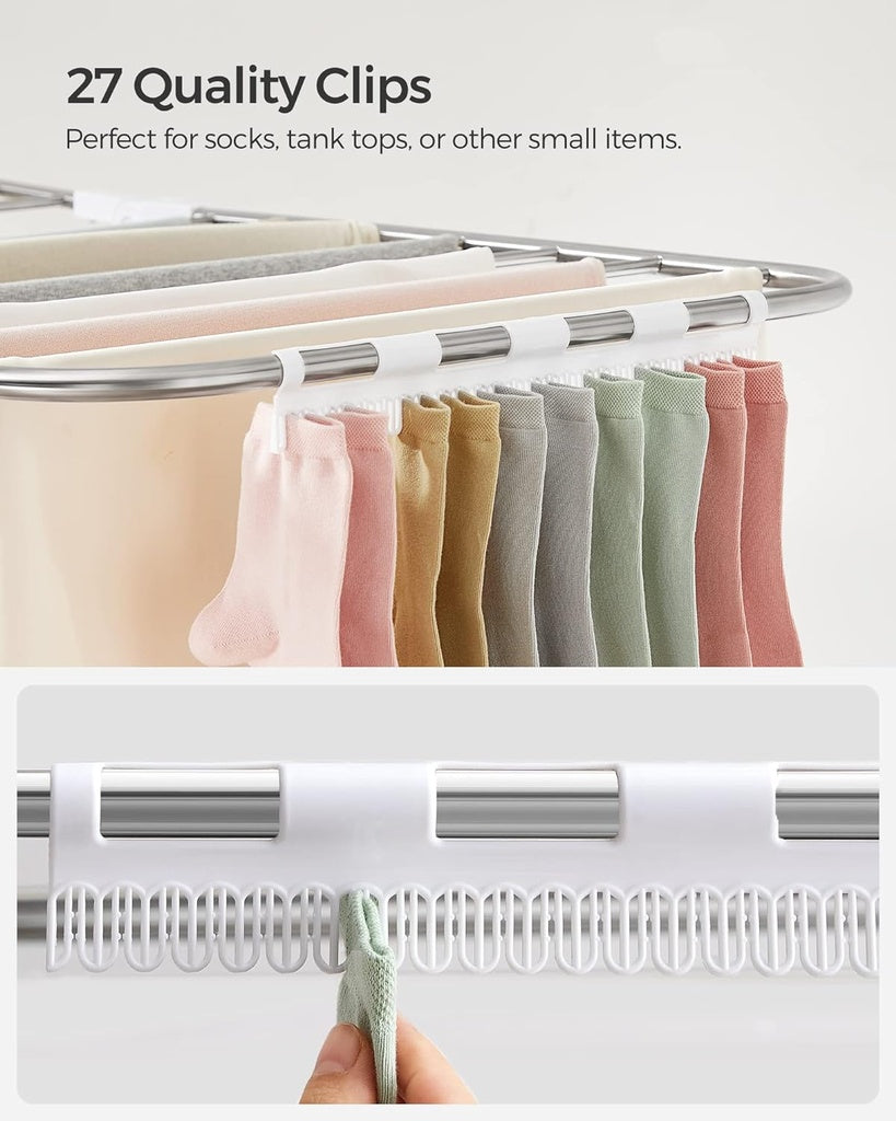 Foldable 2-Level Large Clothes Drying Rack