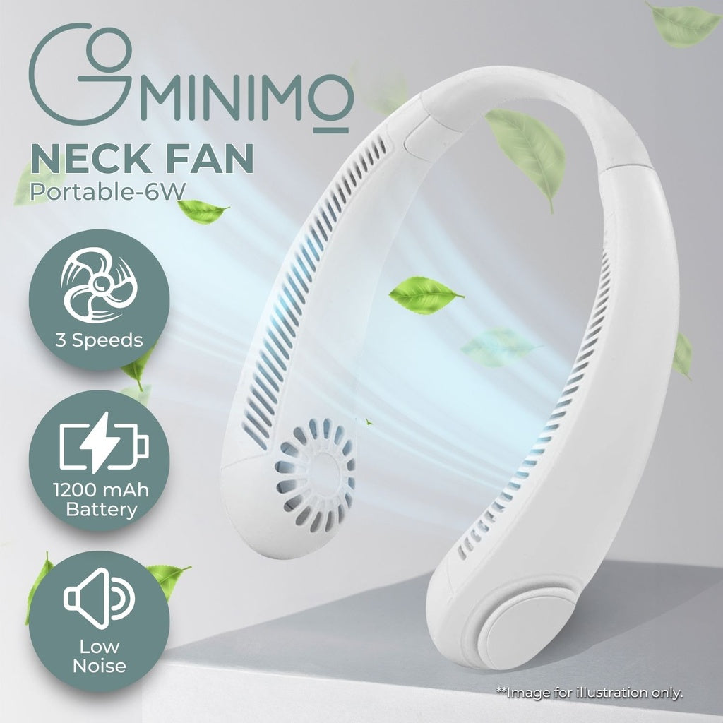 Rechargeable Neck Fan (White)