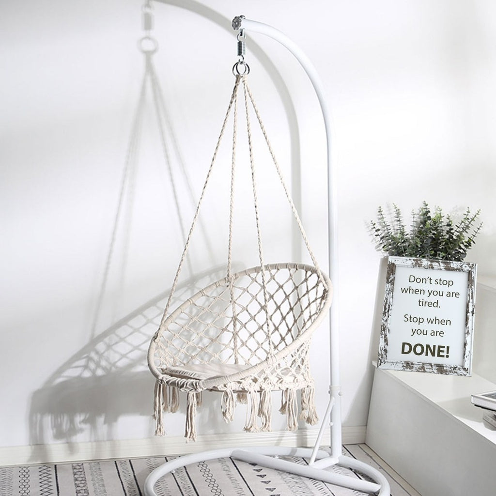 Hammock Chair Macrame Hanging Swing - 120cms