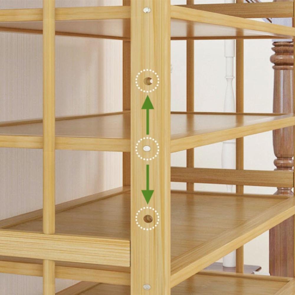 10-Tiers Eco-Friendly Bamboo Shoe Rack