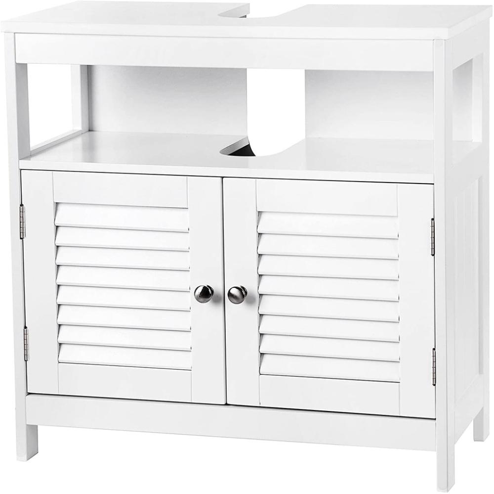 Under Sink Cabinet with 2 Doors Open Compartment - White