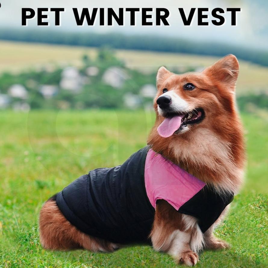 Waterproof Pet Winter Vest (L Red)