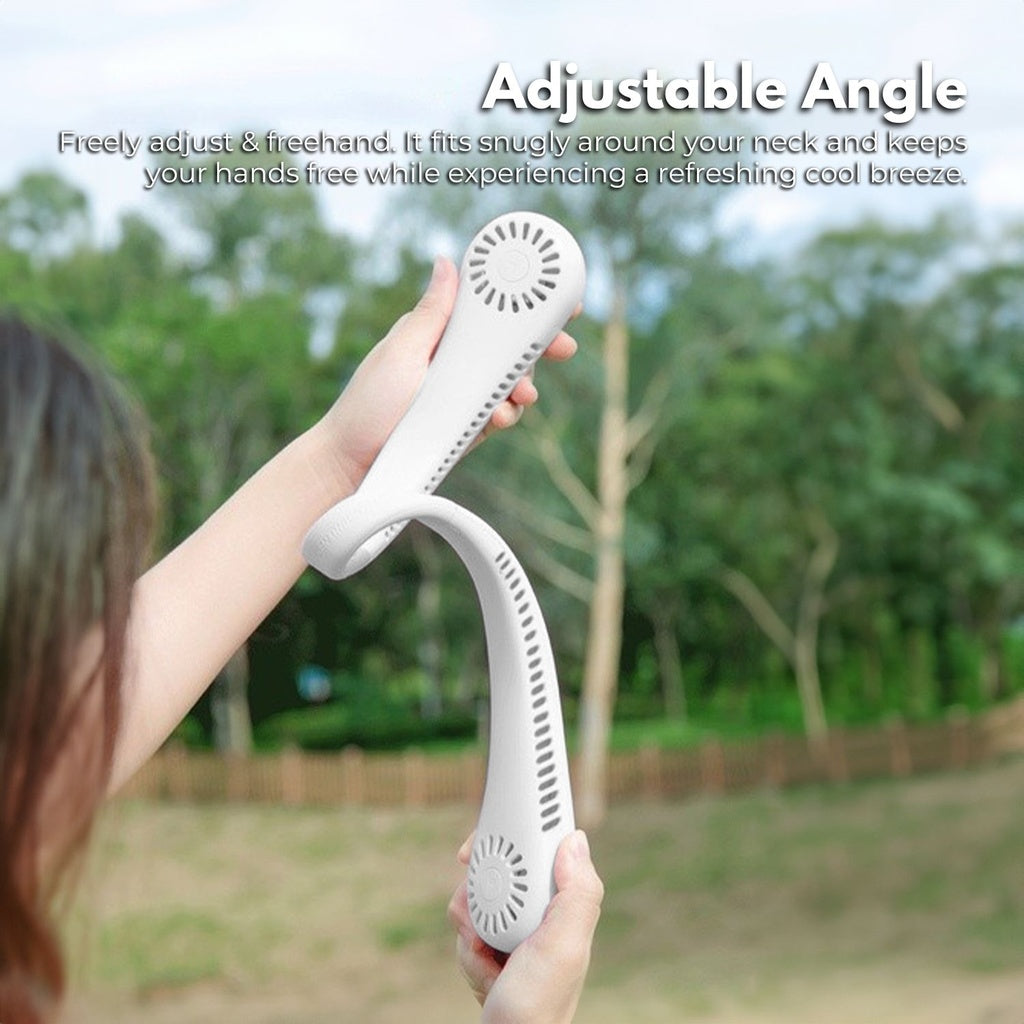 Rechargeable Neck Fan (White)