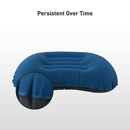 Inflatable Camping Travel Pillow - Dark Blue