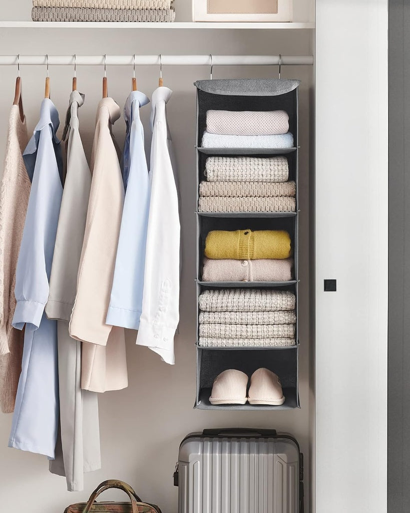 Hanging Wardrobe Storage Organiser - Grey