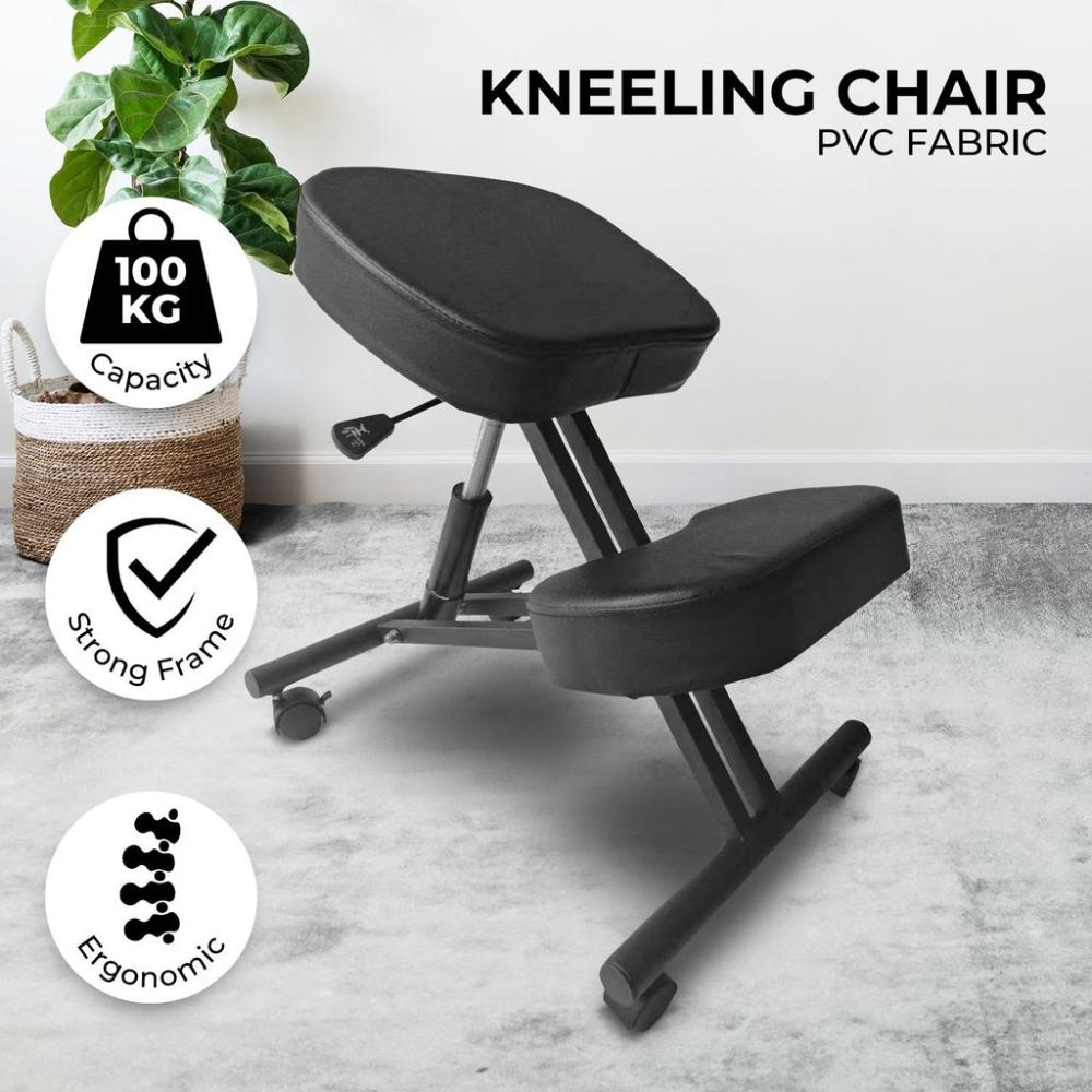 Adjustable Ergonomic Office Kneeling Chair (Black)