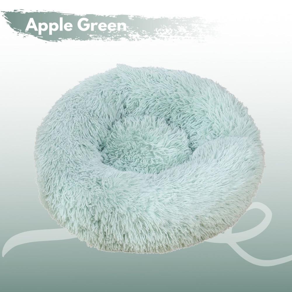 Round Plush Pet Bed 70cm (Apple Green)