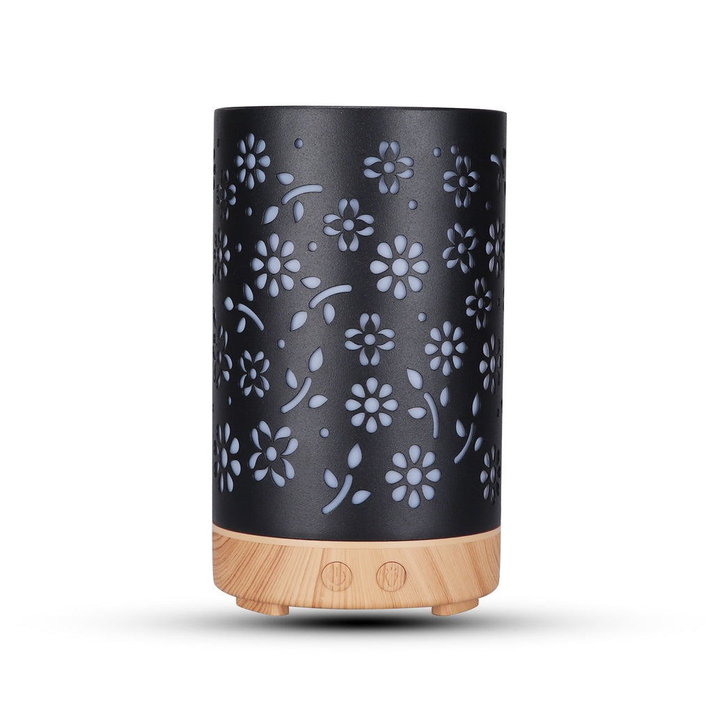 LED Aromatherapy Essential Oil Diffuser 100ml Light Wood Base