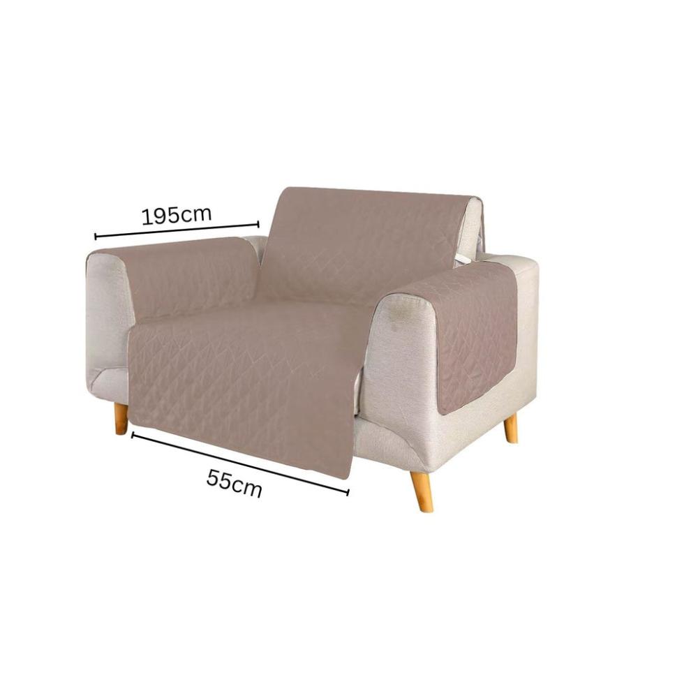 Polyester Pet Sofa Cover 1 Seat (Khaki)