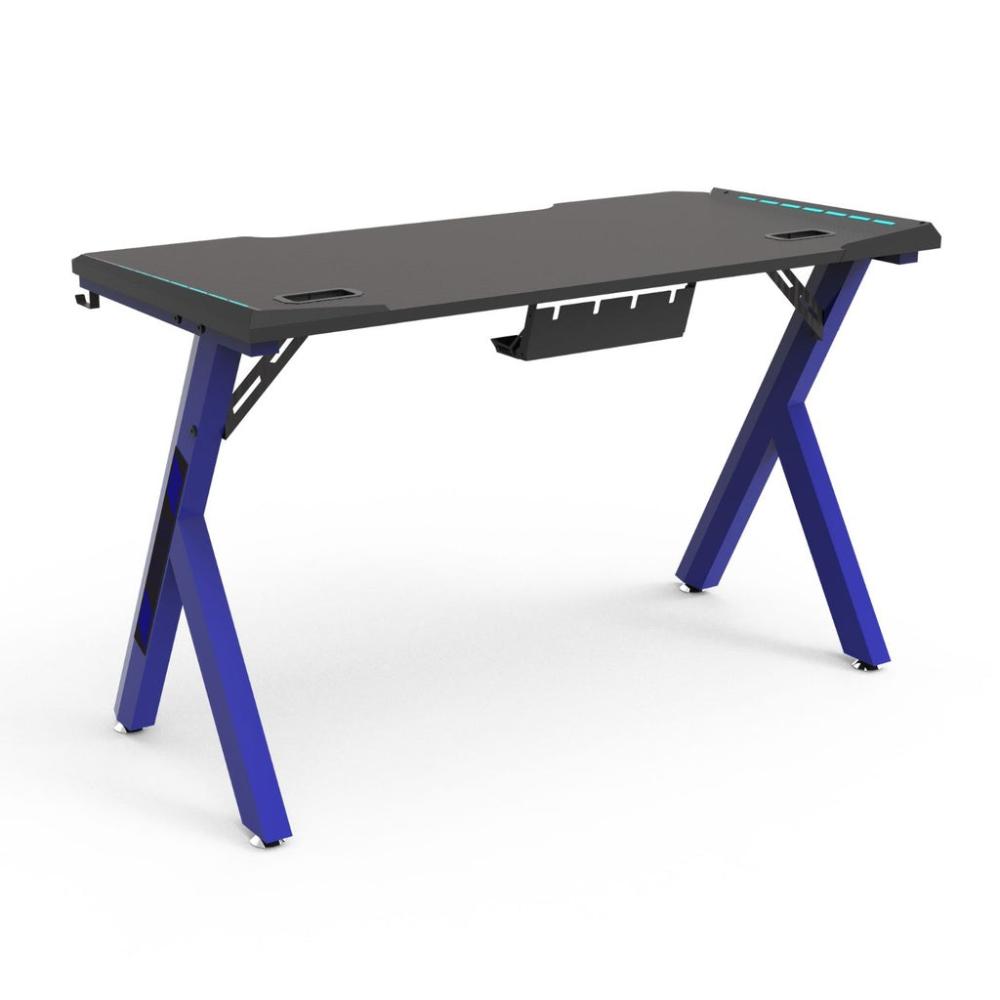 RGB Gaming Desk Y Shape Blue - 140cms