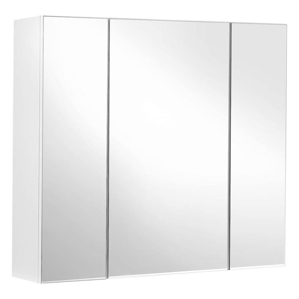 Bathroom Wall Cabinet with Mirror - White