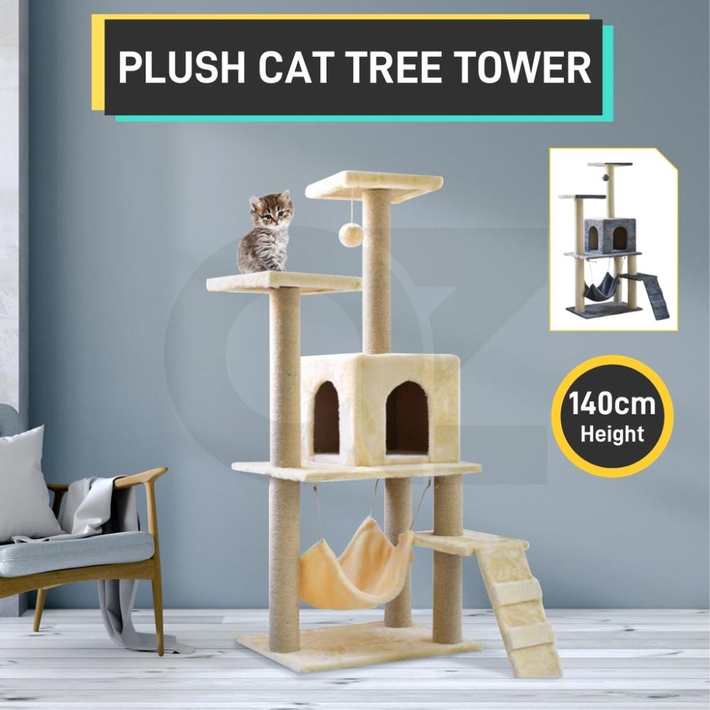 Playful and Fun Cat Tree (138cm Dark Grey)