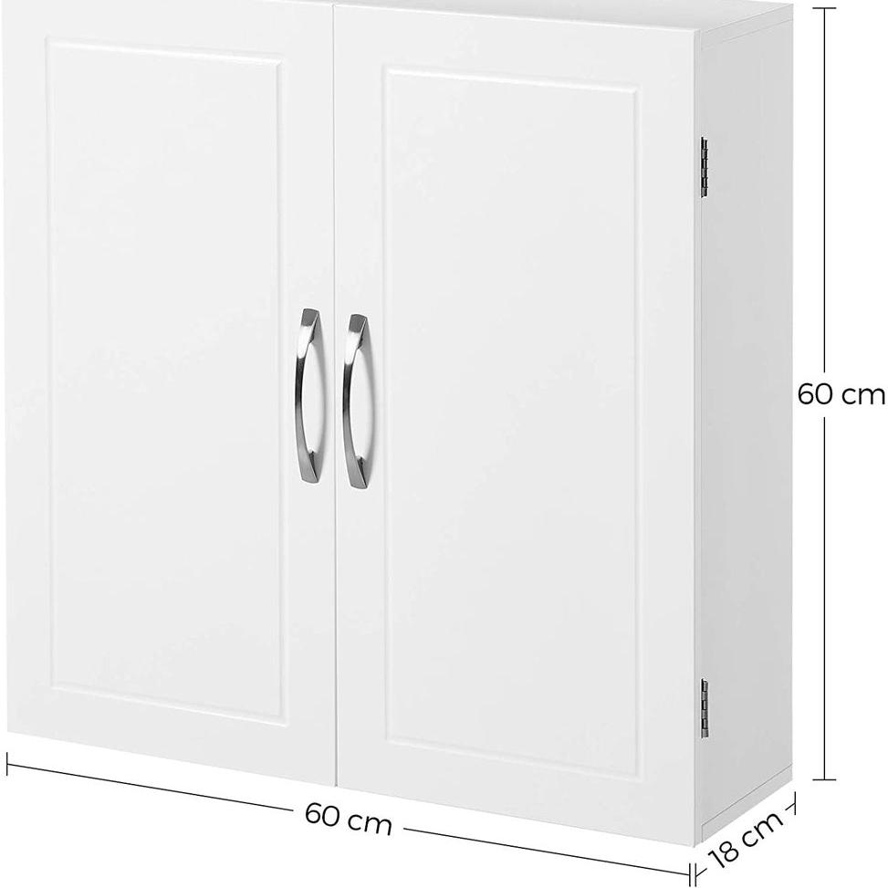 Magnetic Wall Cabinet with 2 Doors - White