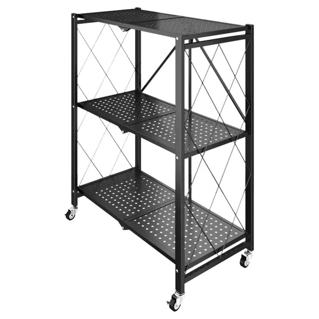 Foldable Storage Shelf 3 Tier (Black)