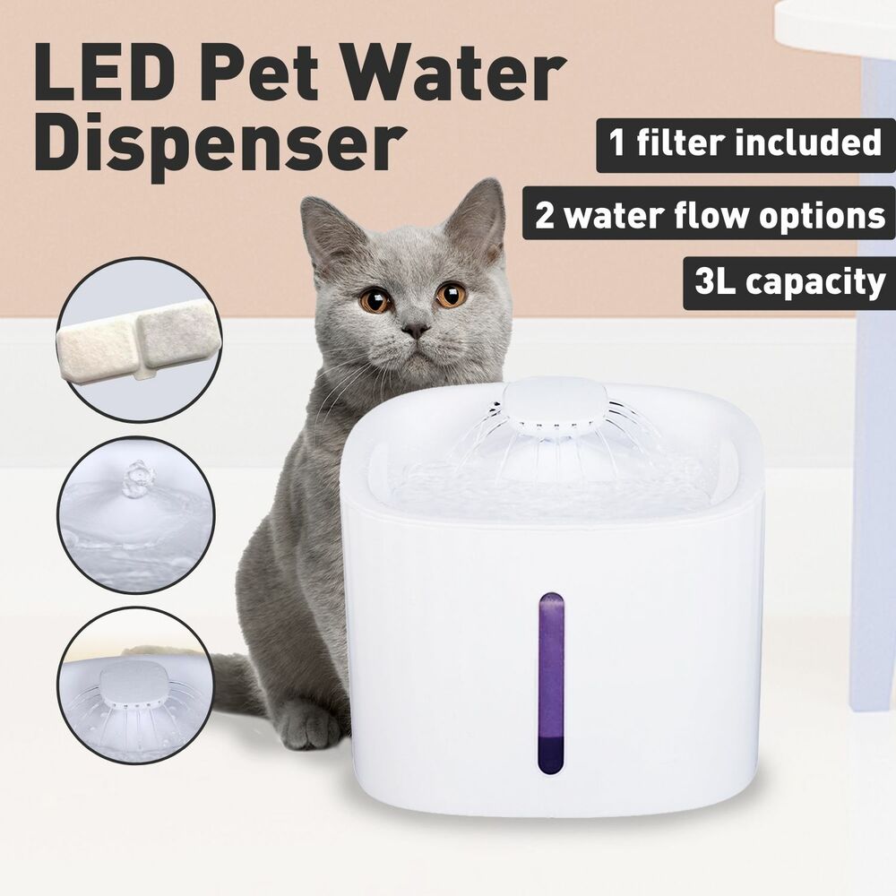 Pet LED USB Water Fountain Dispenser