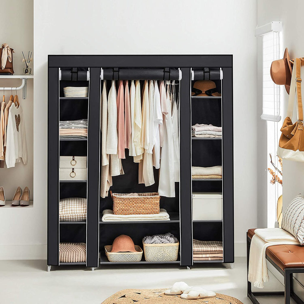 Non-Woven Fabric Wardrobe Storage - Black