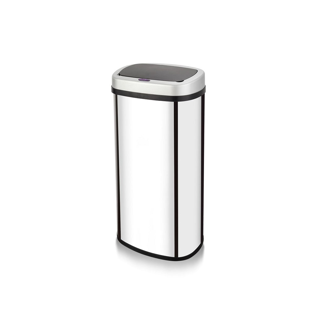 Mirror Oval Silver Sensor Bin - 70L