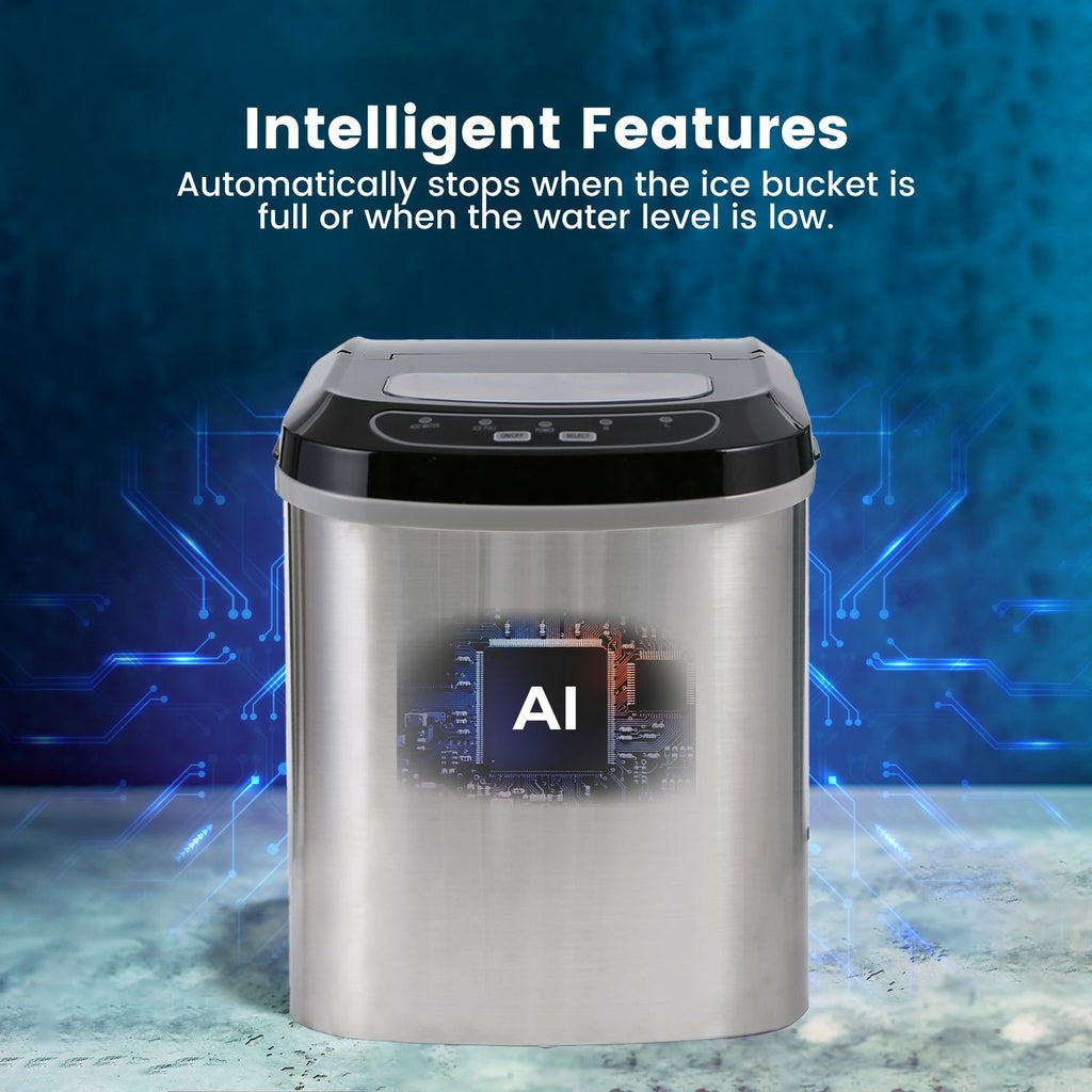 Ice Maker Machine Stainless Steel - 2.2L