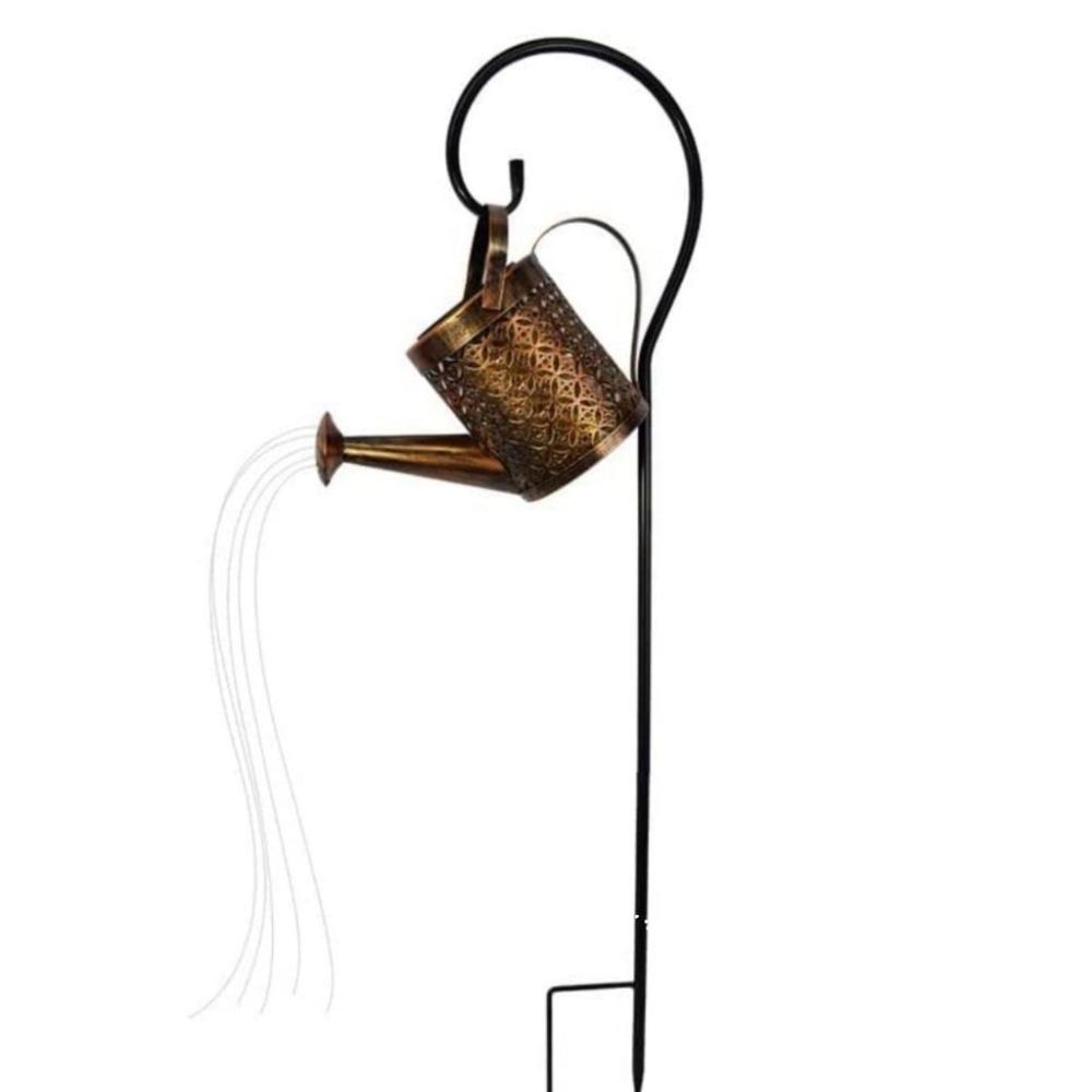 Solar Garden Lights with Watering Can Light (Brown)