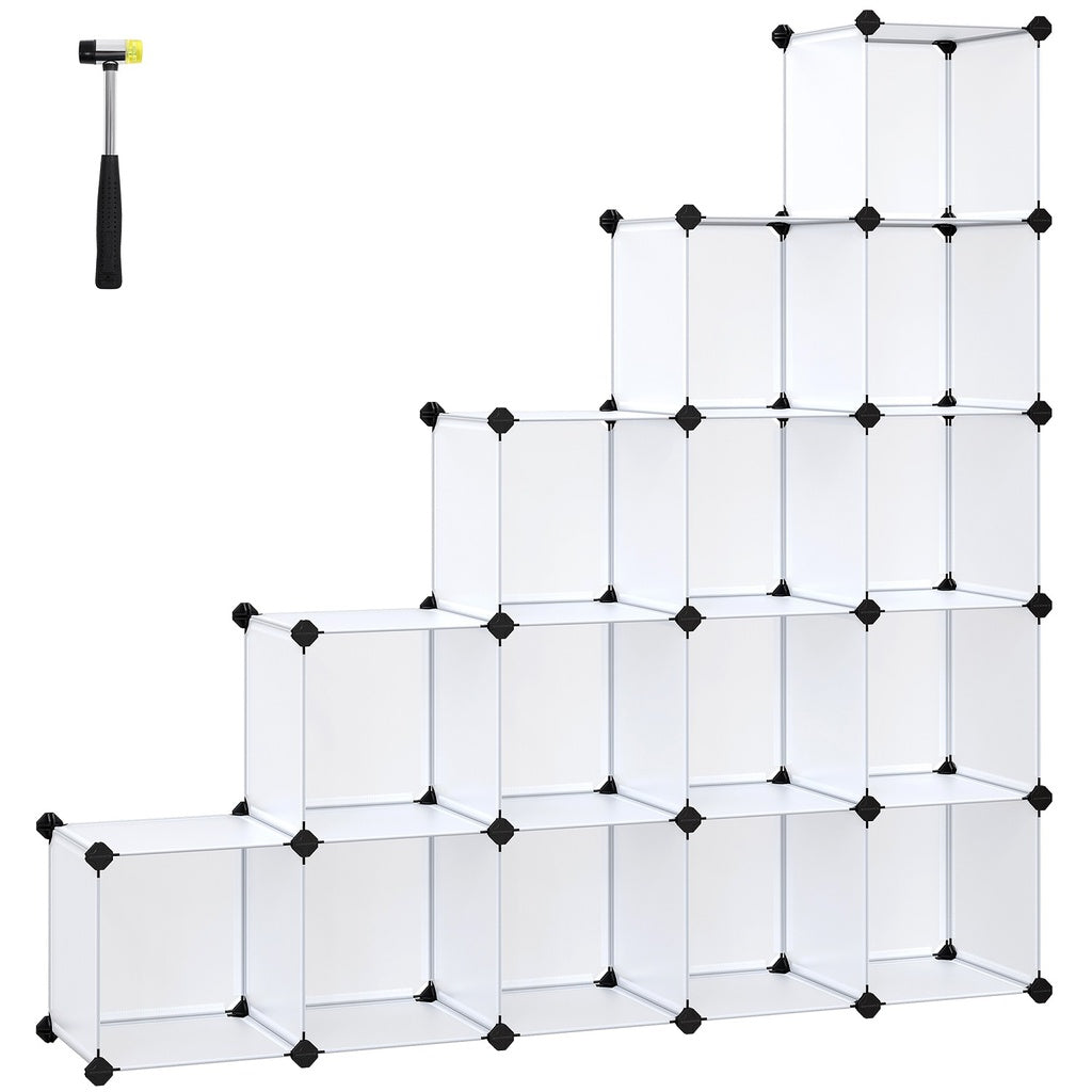 16 Cube Storage Organizer Storage - White