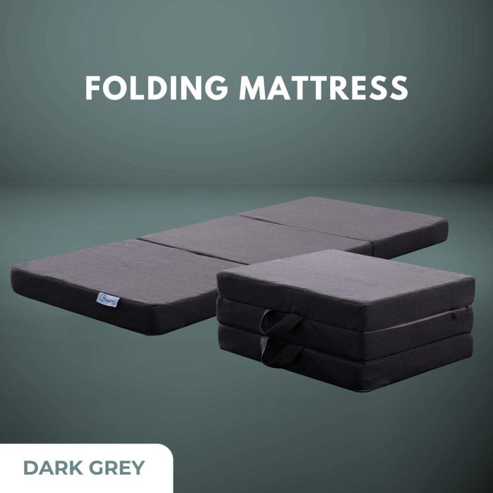 3-Fold Folding Mattress Double - Dark Grey