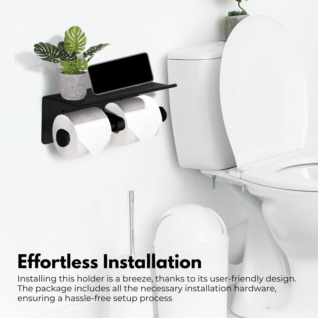 Stainless Steel Double Toilet Roll Holder Paper