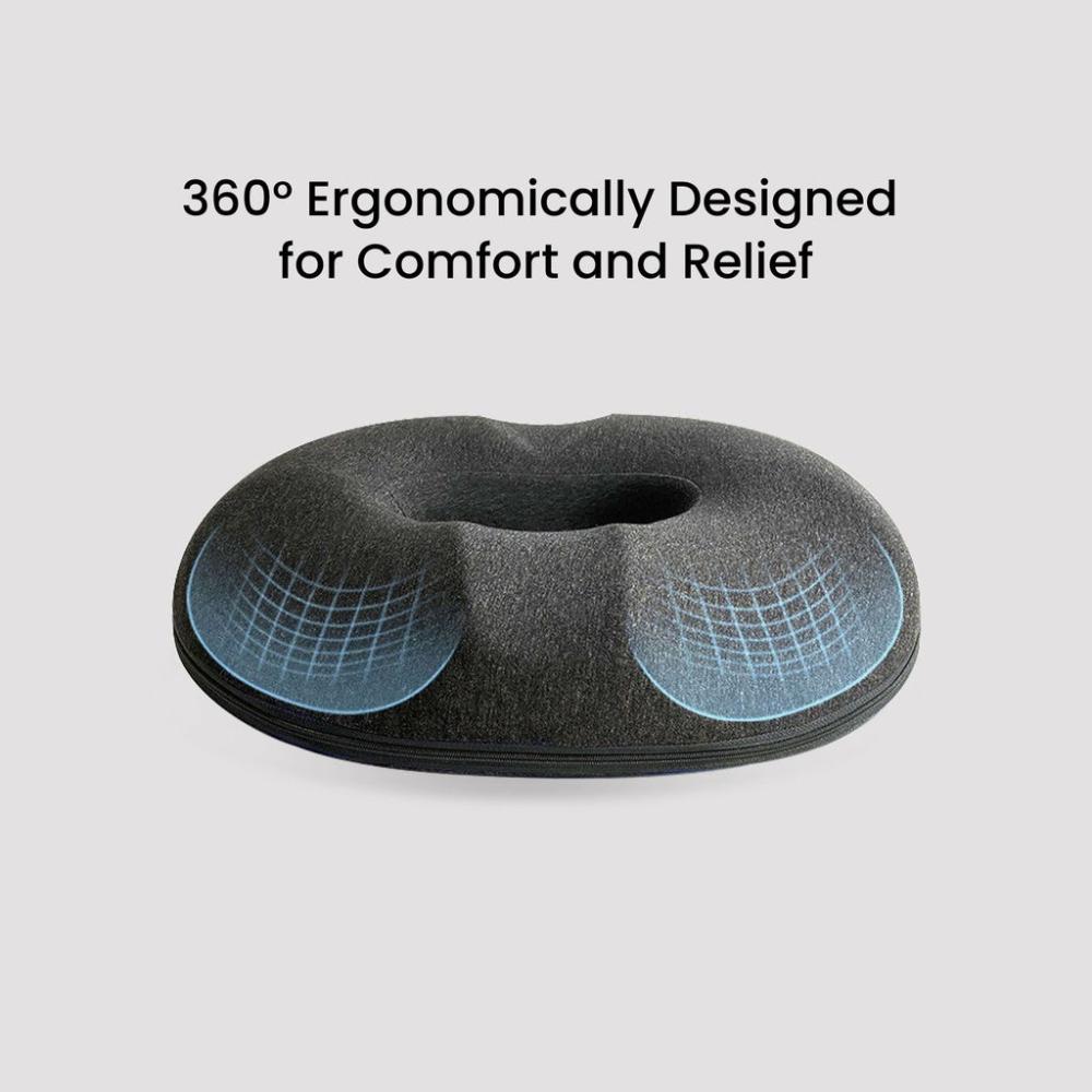 Memory Foam Seat 'O' Shape - Dark Grey