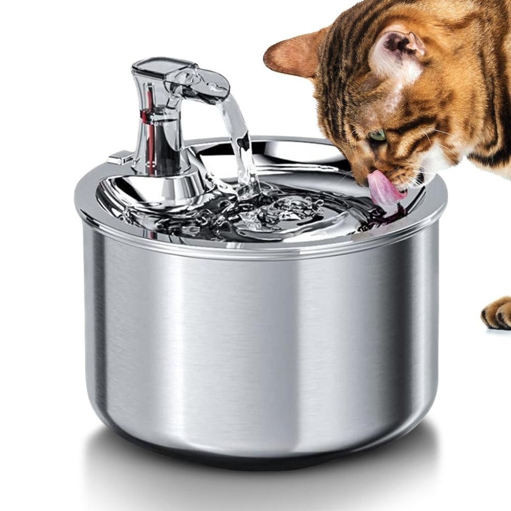 2L Stainless Steel Pet Water Fountain