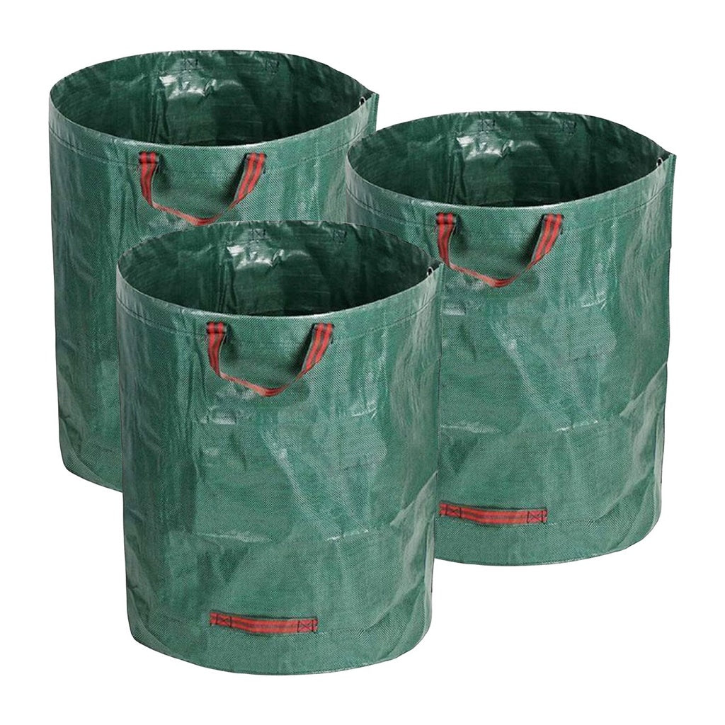 Garden Waste Bags with 132 Gallons (Green) - 3 Packs