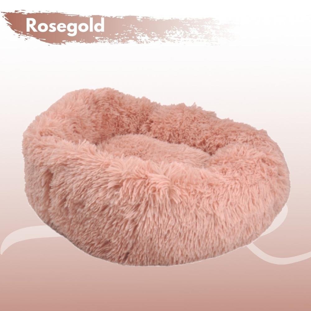 Comfy Plush Pet Bed 70cm (Rose Gold)