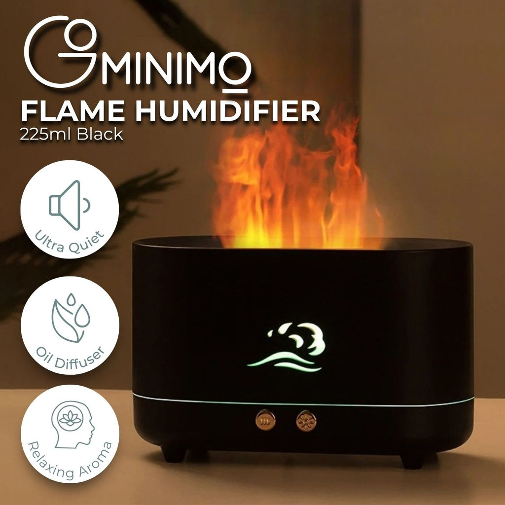 Flame Humidifier Wind 225ml Black