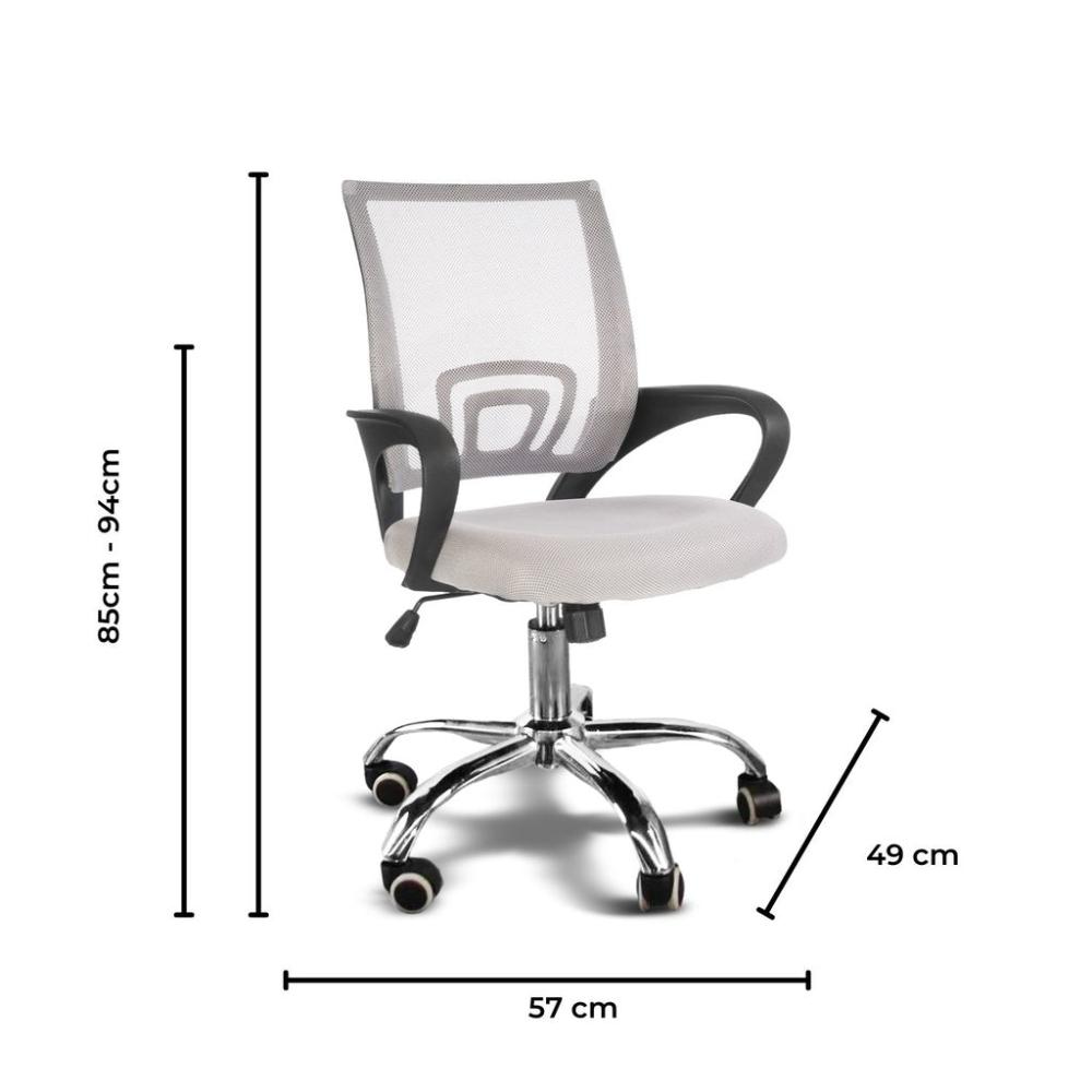 Ergonomic Office Chair with Breathable Mesh Design (Grey)