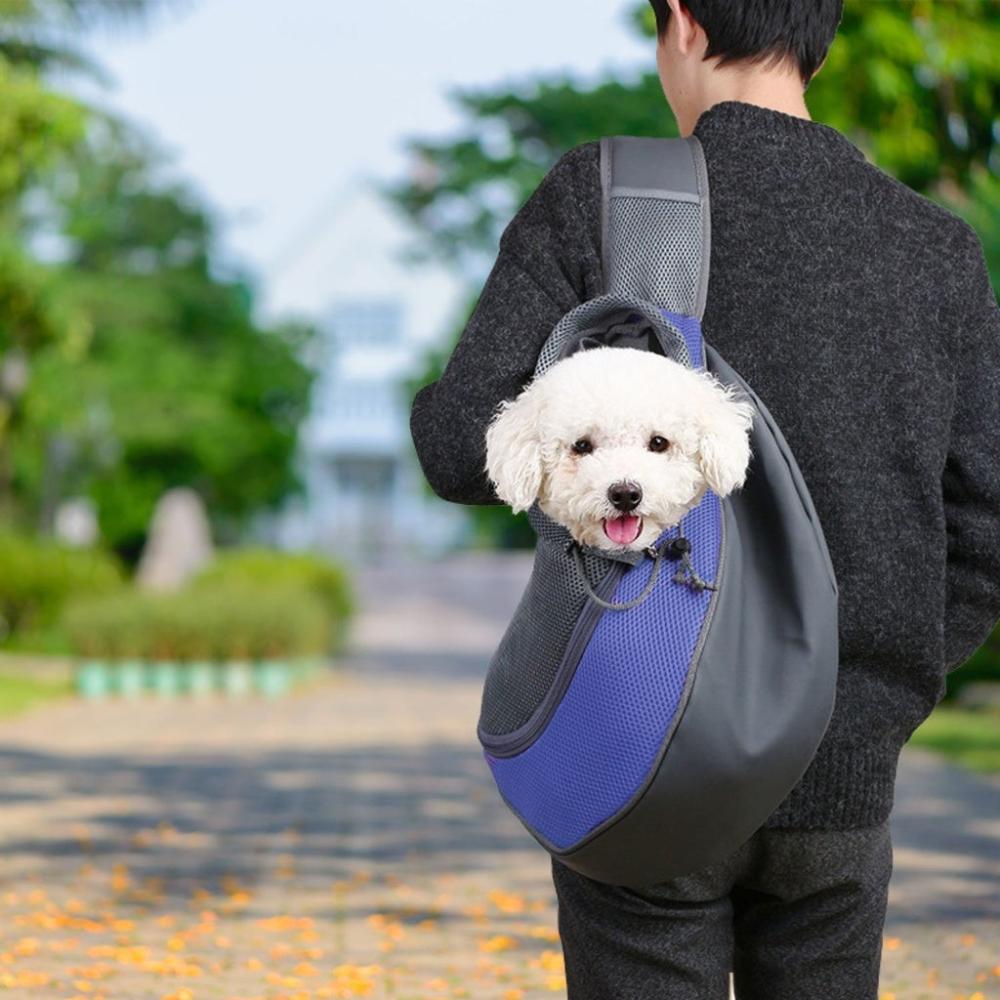 Breathable Pet Carry Sling Pouch (L Purple)