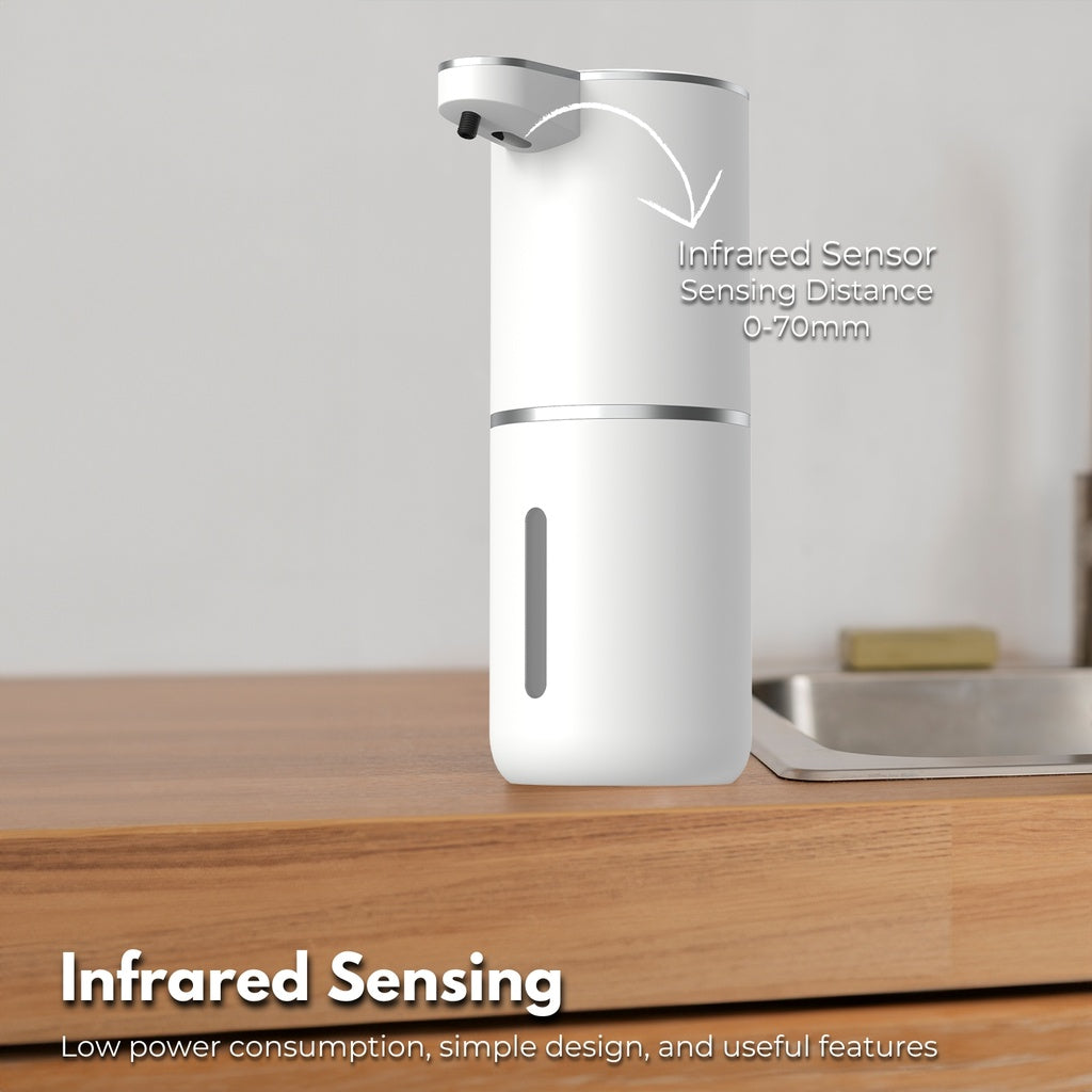 Automatic Liquid Soap Dispenser with Adjustable Liquid White