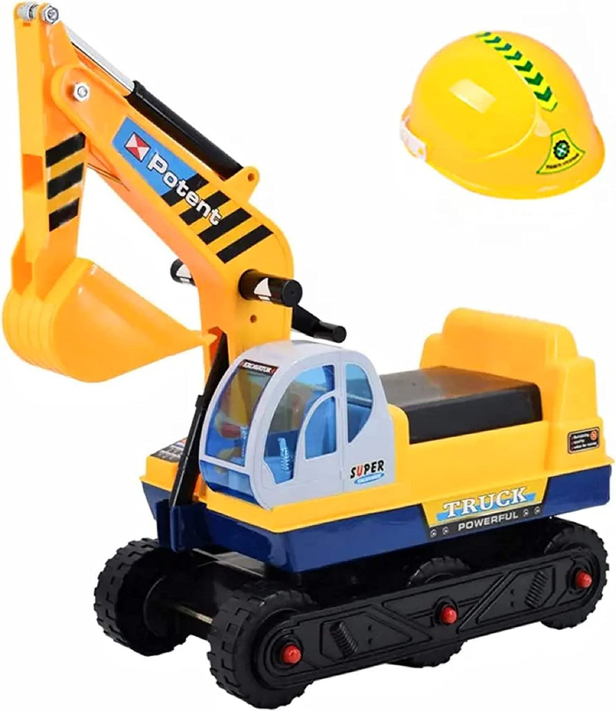 Kids Ride On Sand Excavator Toy Car with Helmet